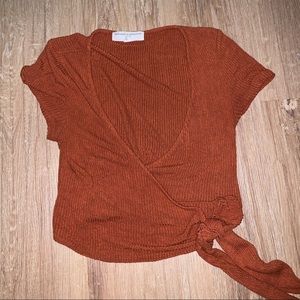 Urban outfitters Wrap, cropped T-shirt